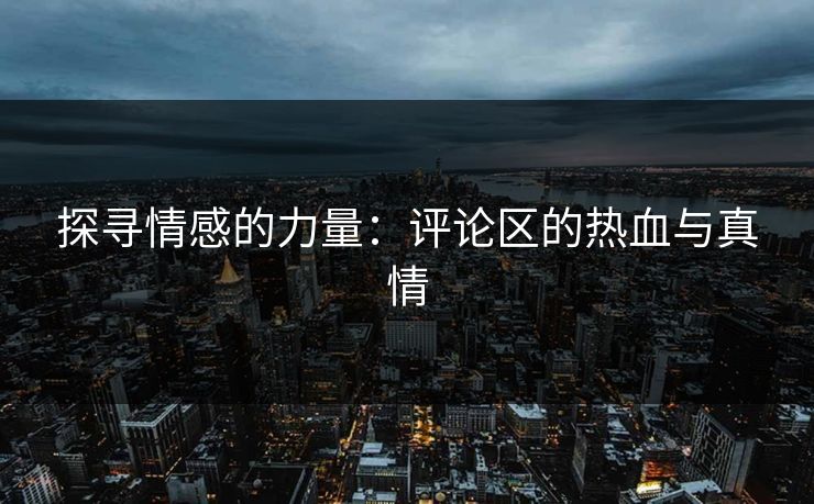 探寻情感的力量：评论区的热血与真情
