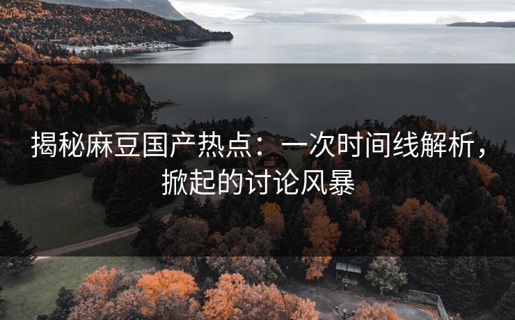 揭秘麻豆国产热点：一次时间线解析，掀起的讨论风暴