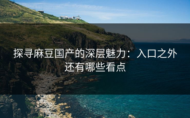 探寻麻豆国产的深层魅力：入口之外还有哪些看点