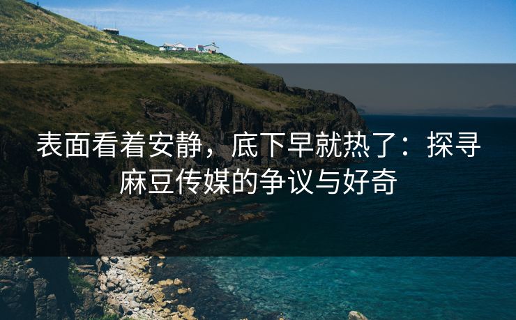 表面看着安静，底下早就热了：探寻麻豆传媒的争议与好奇